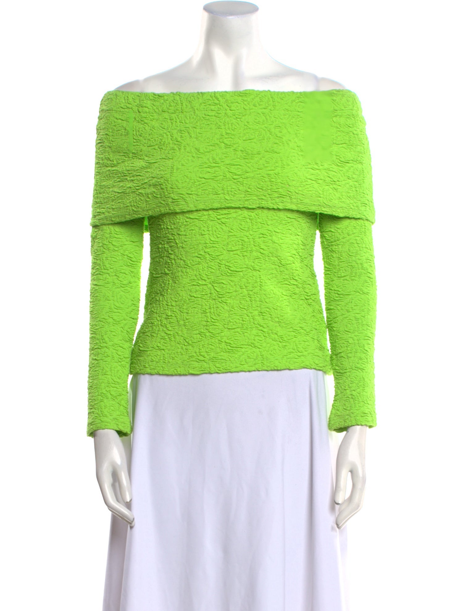 MSGM Off-The-Shoulder Three-Quarter Sleeve Top