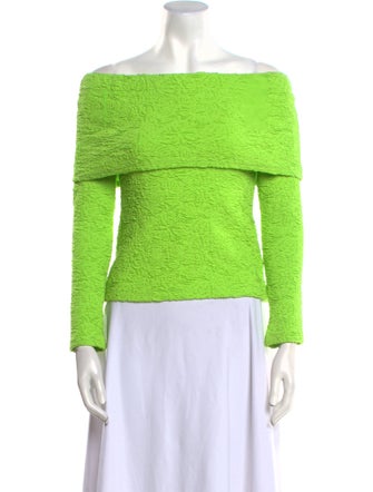 MSGM Off-The-Shoulder Three-Quarter Sleeve Top