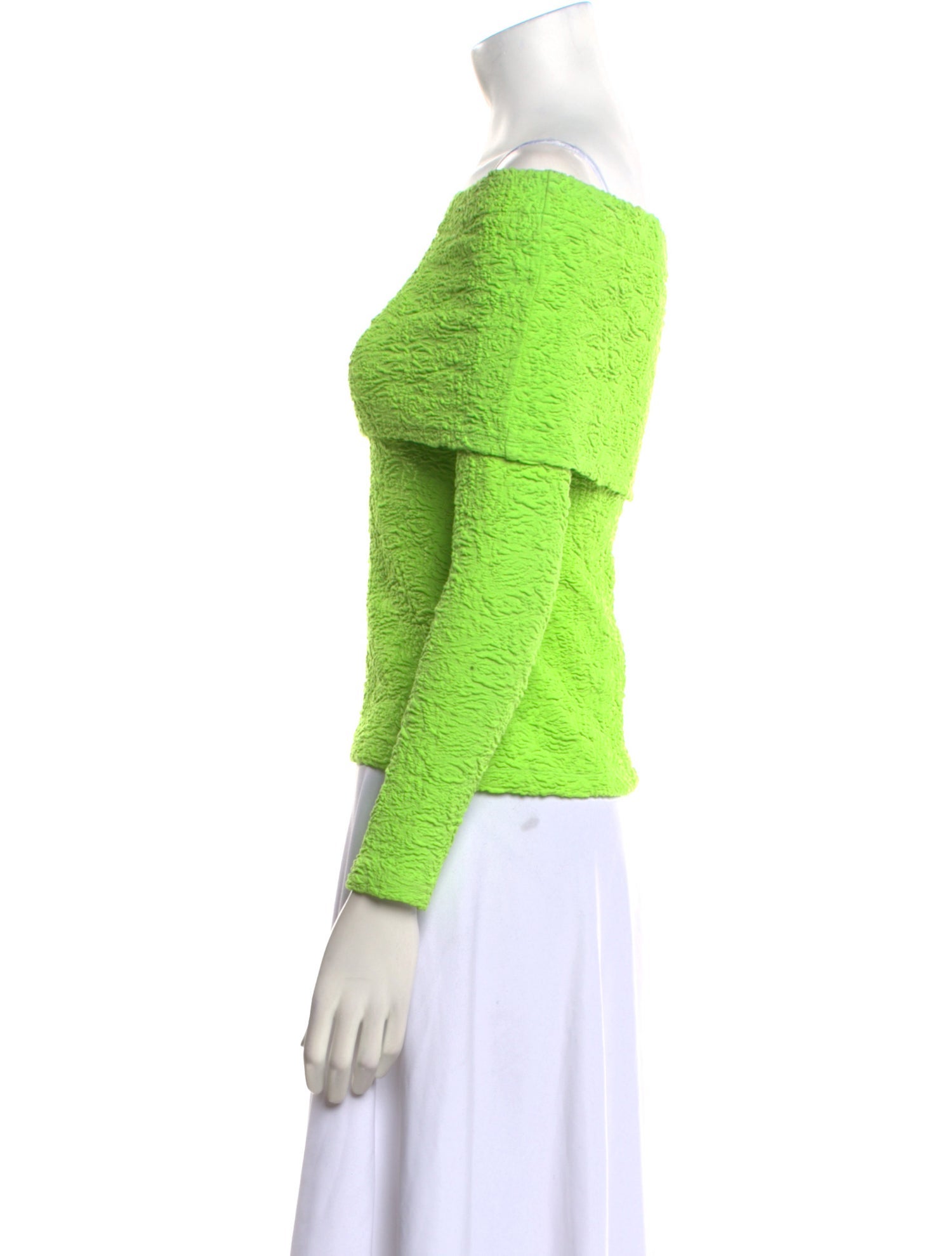 MSGM Off-The-Shoulder Three-Quarter Sleeve Top