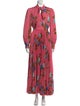 MSGM Floral Print Long Dress