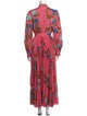 MSGM Floral Print Long Dress