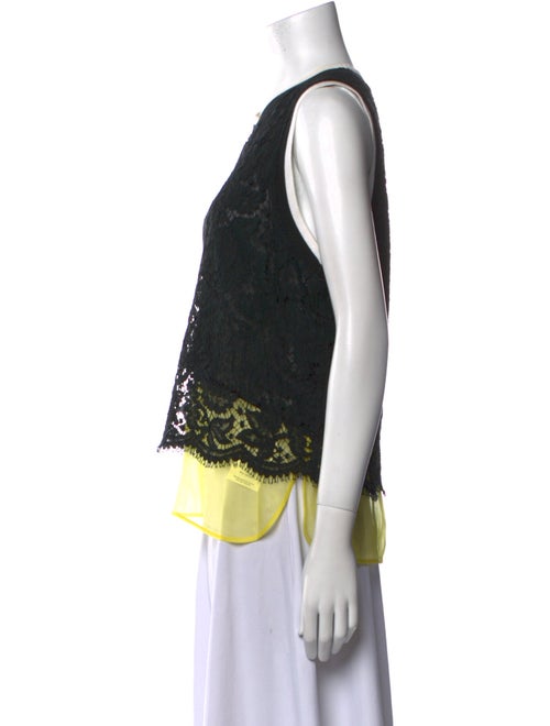 MSGM Lace Pattern Crew Neck Top