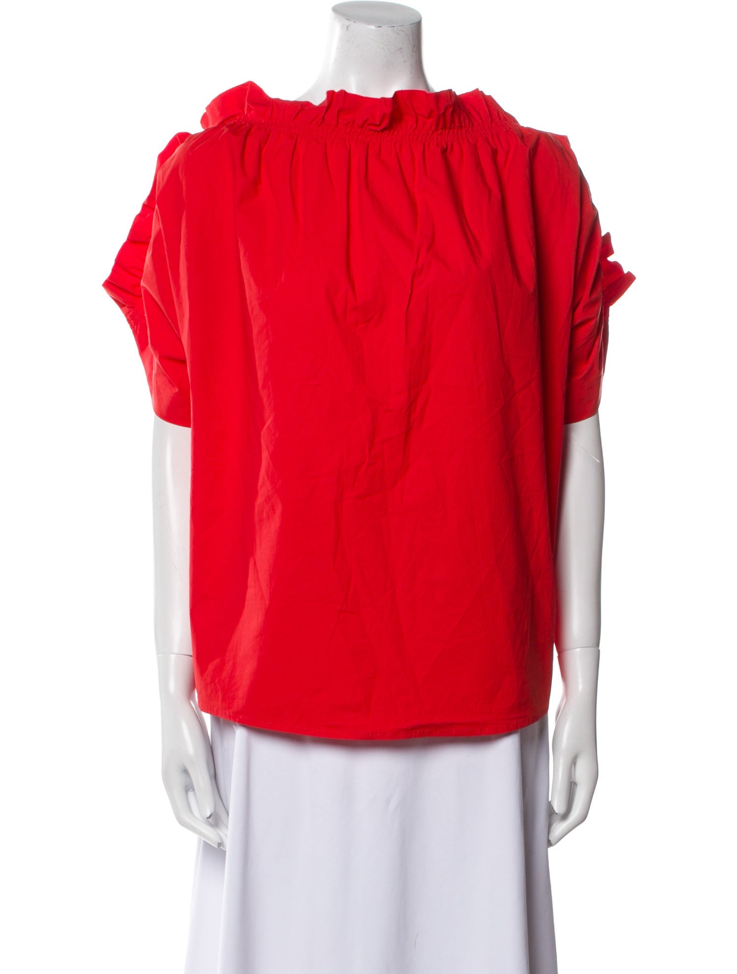 MSGM Scoop Neck Short Sleeve Blouse