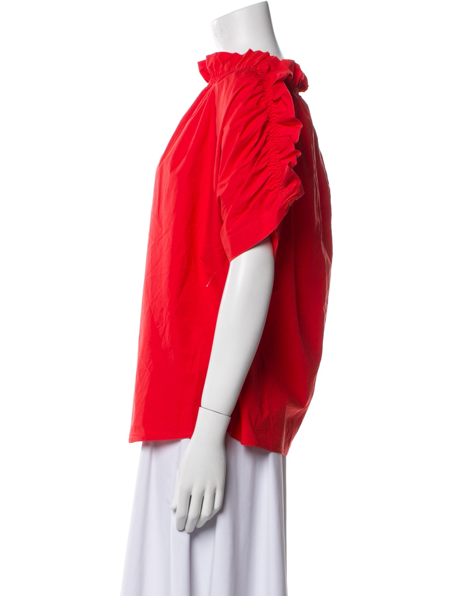 MSGM Scoop Neck Short Sleeve Blouse