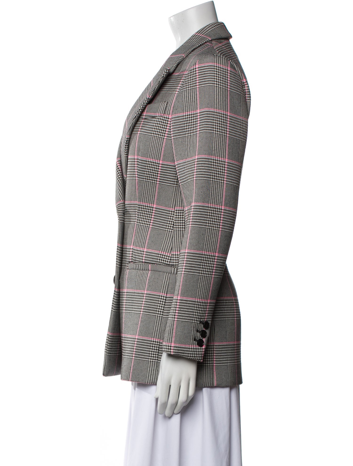 MSGM Plaid Print Peacoat