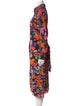 MSGM Floral Print Midi Length Dress
