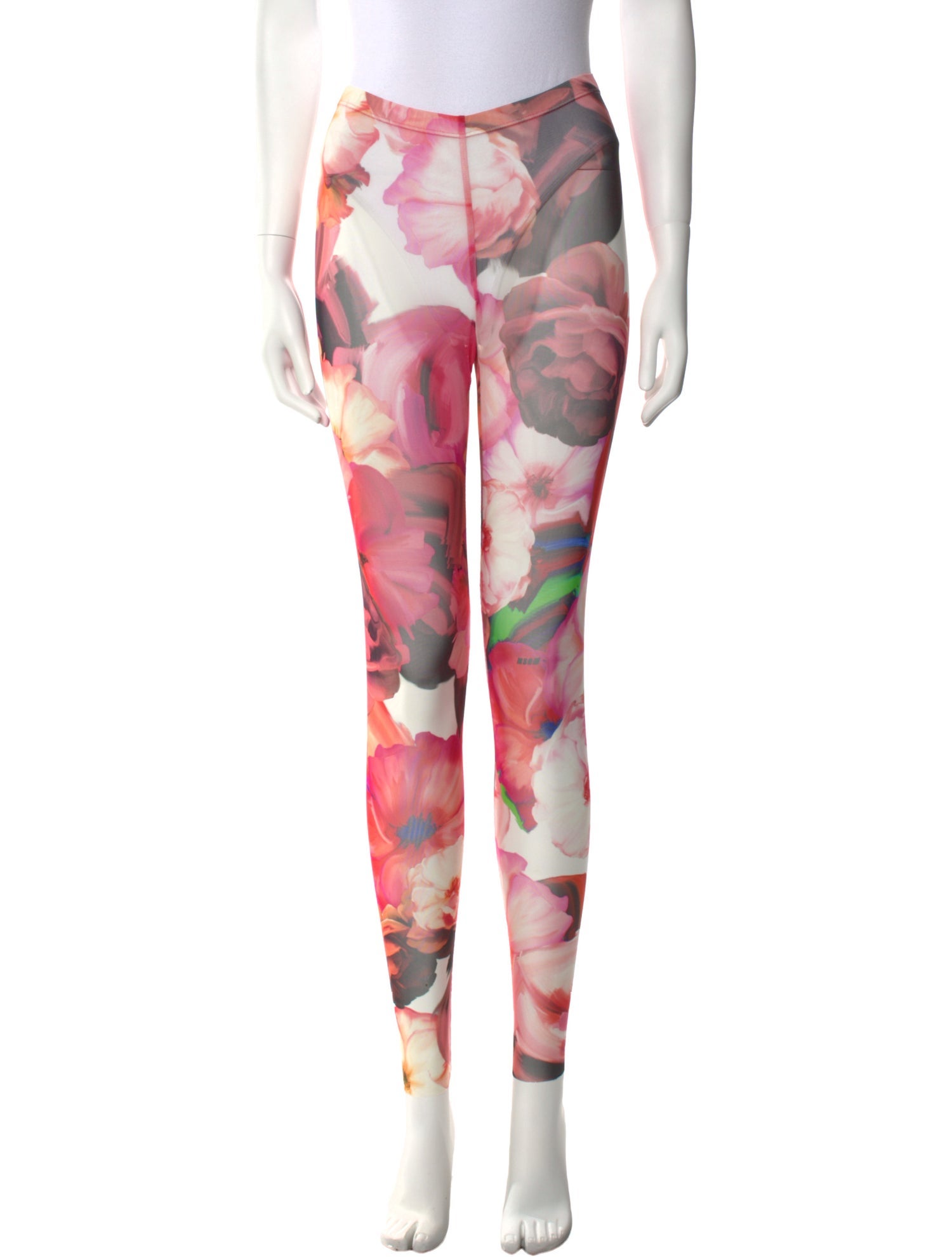 MSGM Printed Skinny Leg Pants