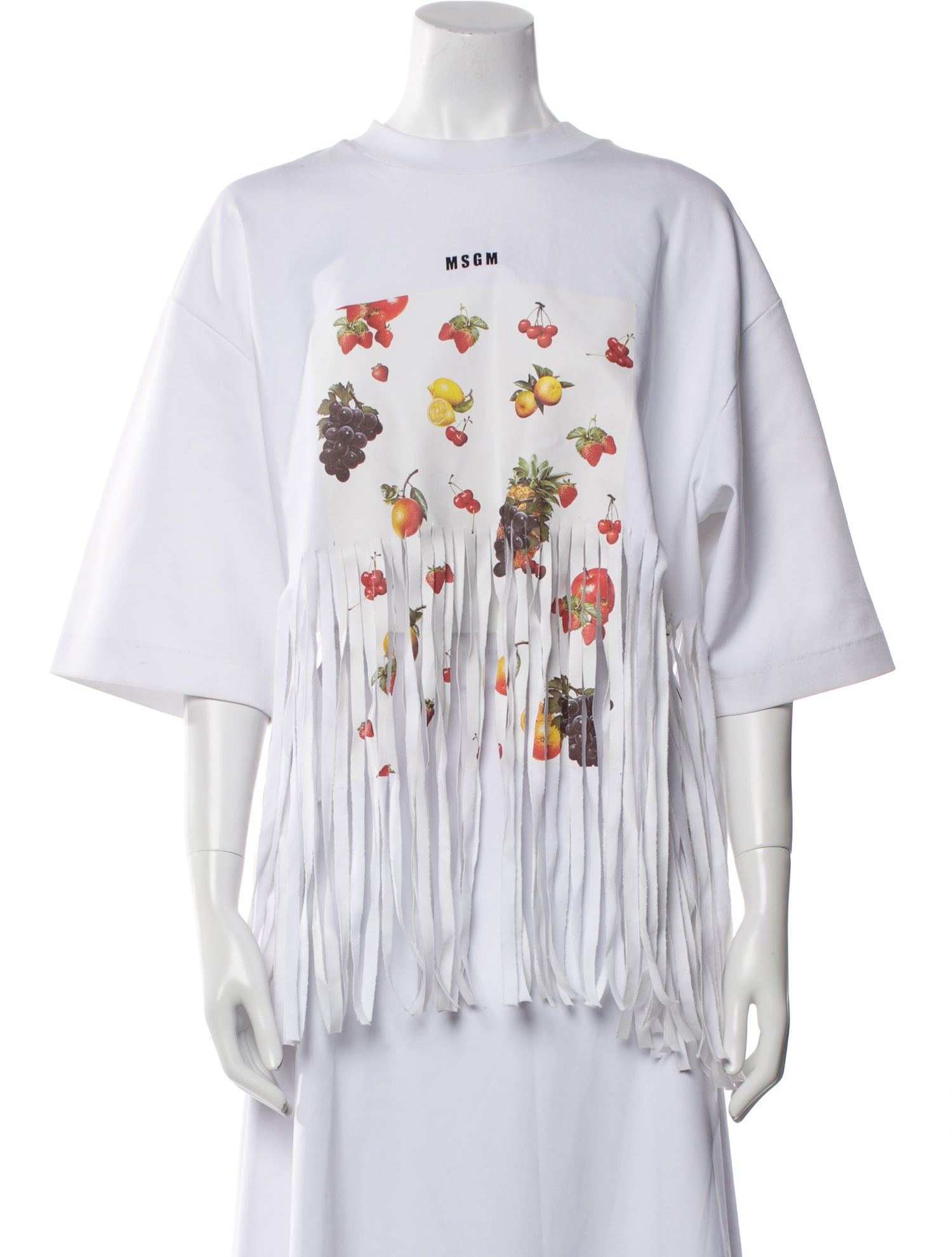 MSGM Graphic Print Crew Neck T-Shirt