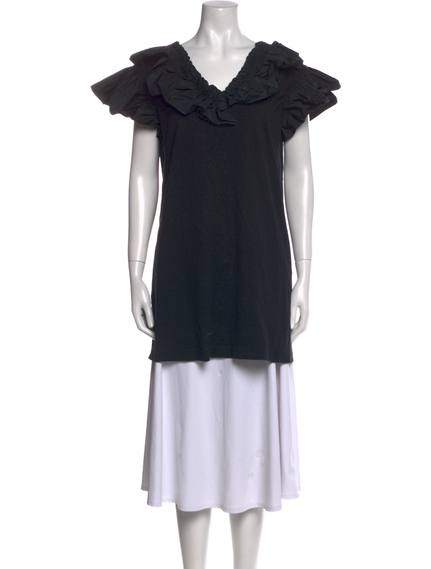 MSGM Cowl Neck Short Sleeve Tunic