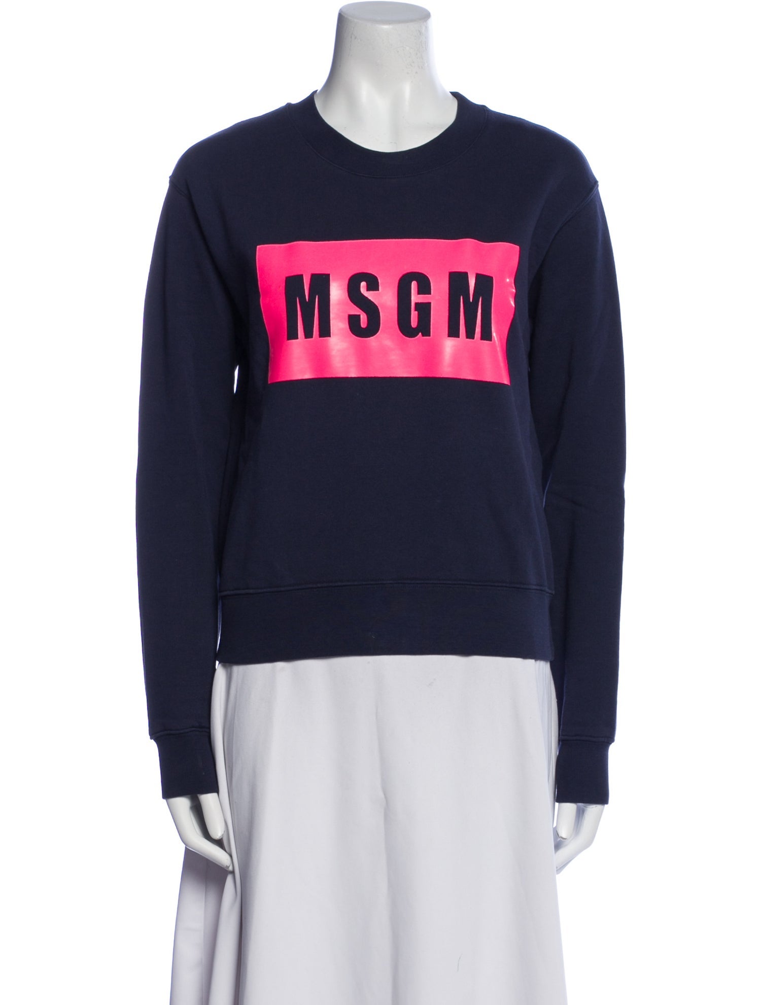 MSGM Graphic Print Crew Neck Sweatshirt