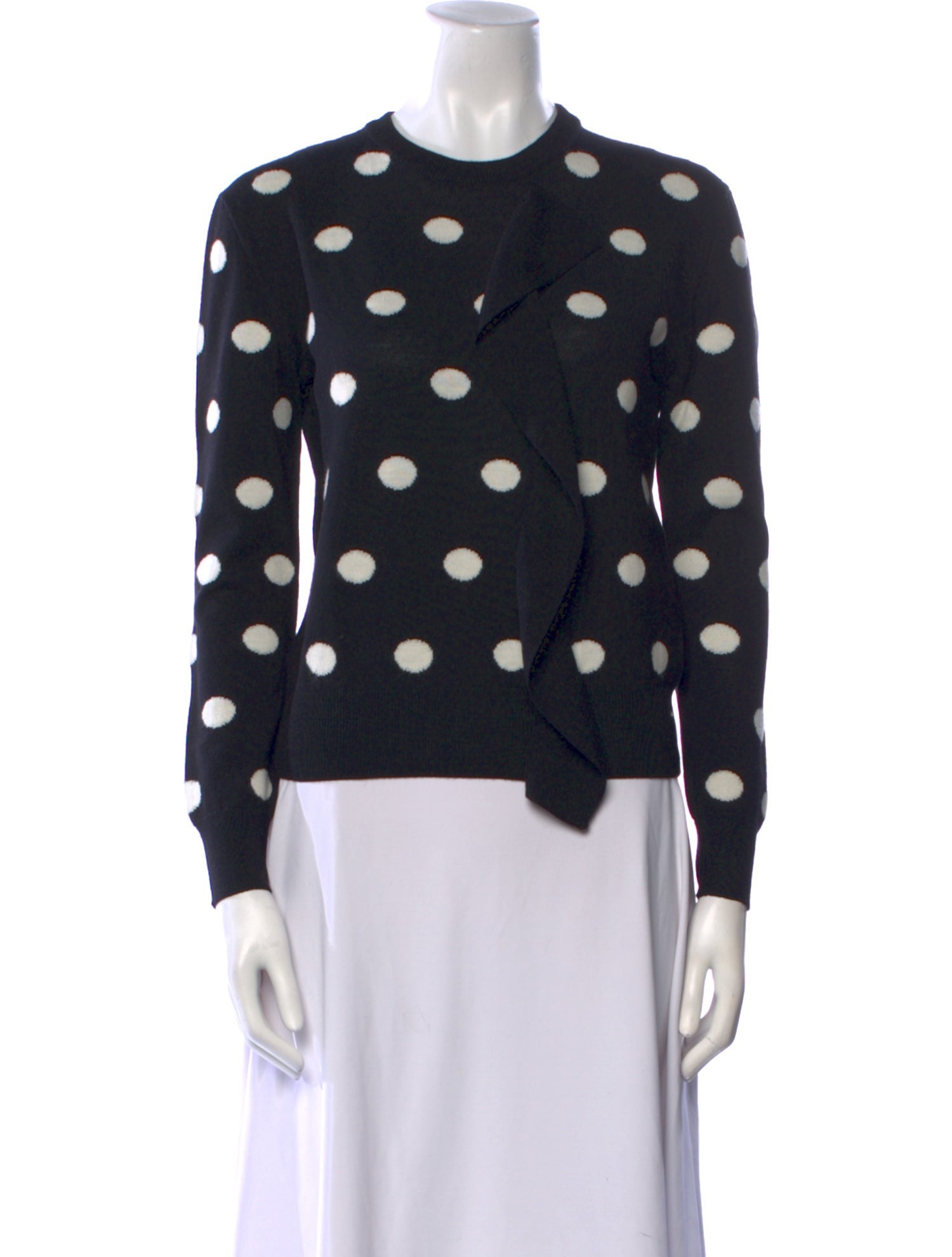 MSGM Virgin Wool Polka Dot Print Sweater