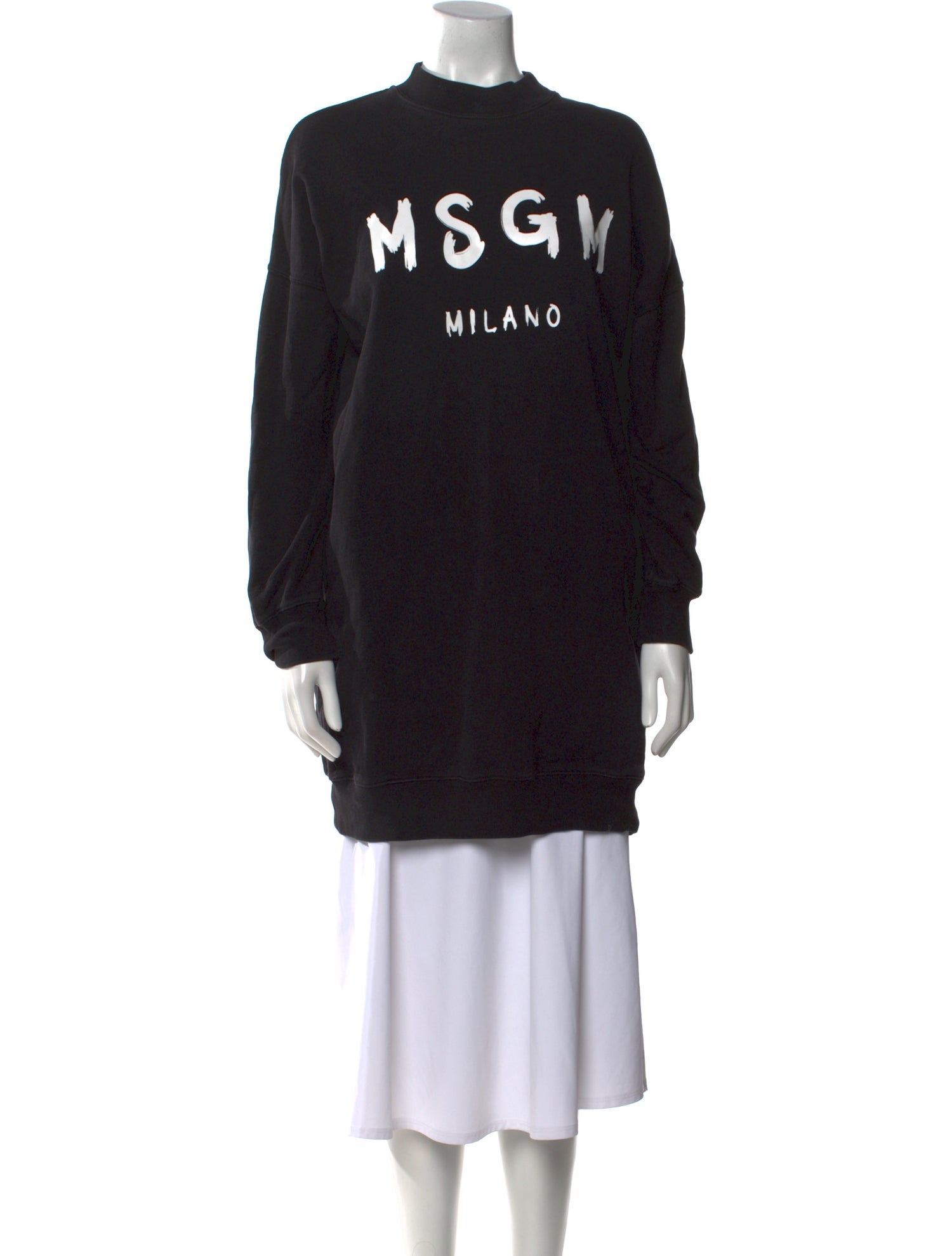 MSGM Graphic Print Crew Neck Sweatshirt