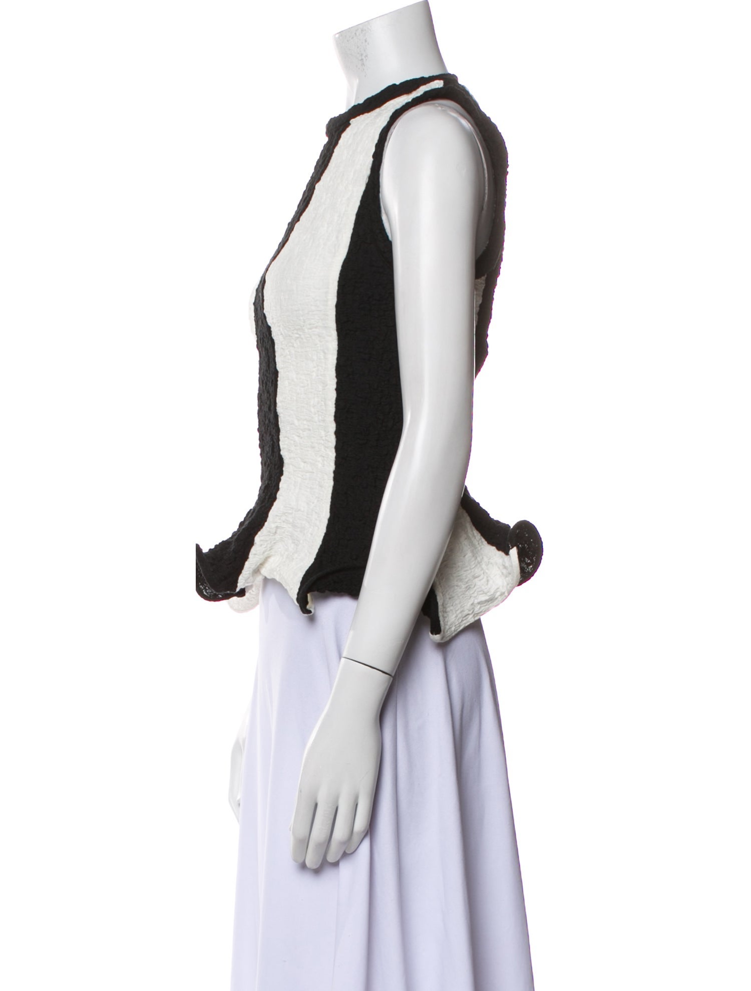 MSGM Printed Mock Neck Crop Top