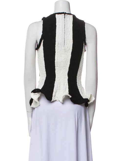 MSGM Printed Mock Neck Crop Top