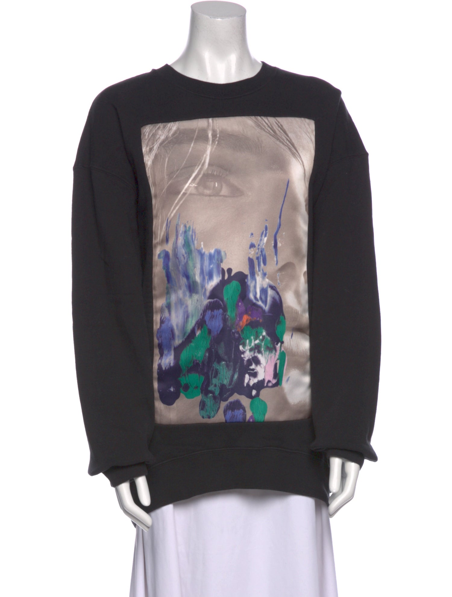 MSGM Graphic Print Crew Neck Sweatshirt