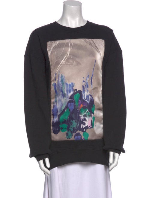 MSGM Graphic Print Crew Neck Sweatshirt