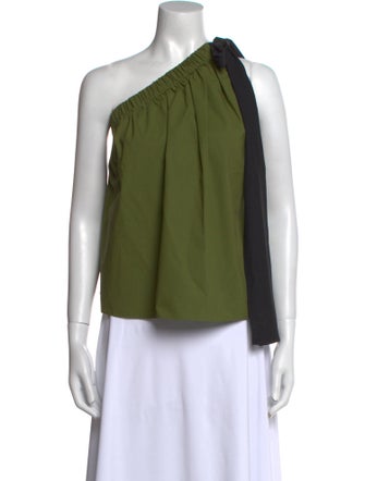 MSGM One-Shoulder Sleeveless Top