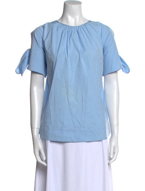 MSGM Crew Neck Short Sleeve Blouse