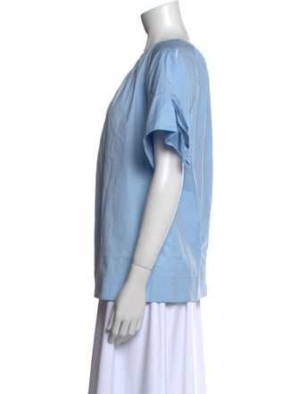 MSGM Crew Neck Short Sleeve Blouse