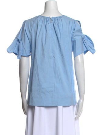 MSGM Crew Neck Short Sleeve Blouse