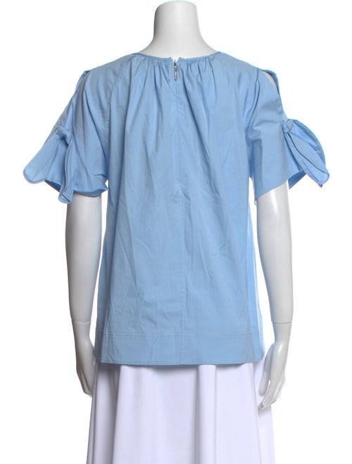 MSGM Crew Neck Short Sleeve Blouse