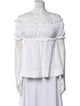 MSGM Off-The-Shoulder Short Sleeve Blouse