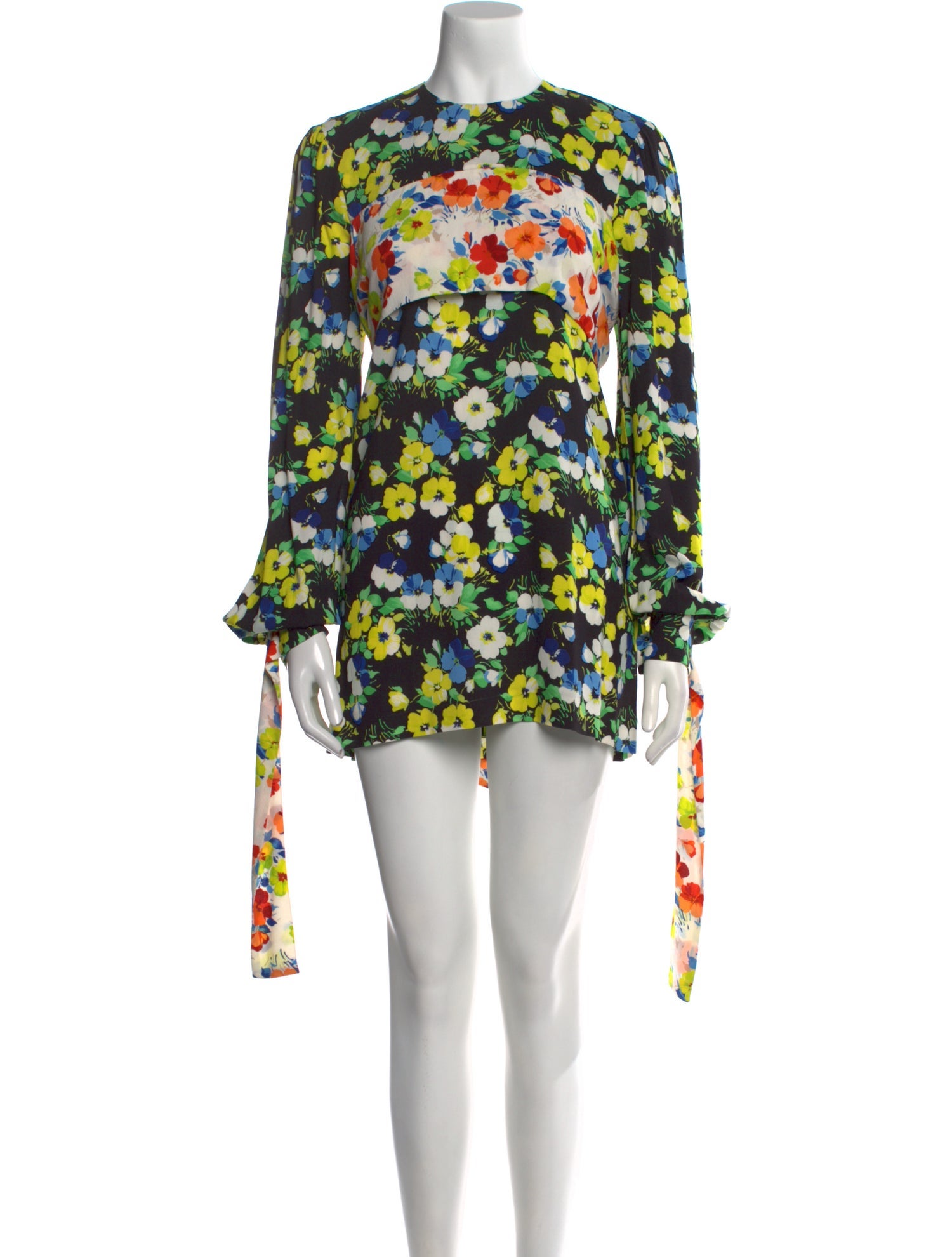MSGM Floral Print Mini Dress
