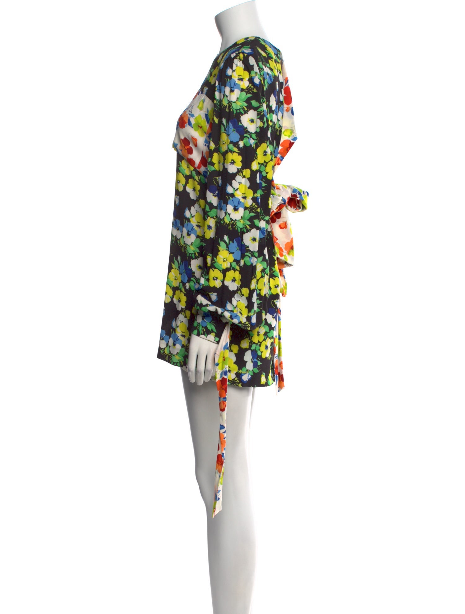 MSGM Floral Print Mini Dress