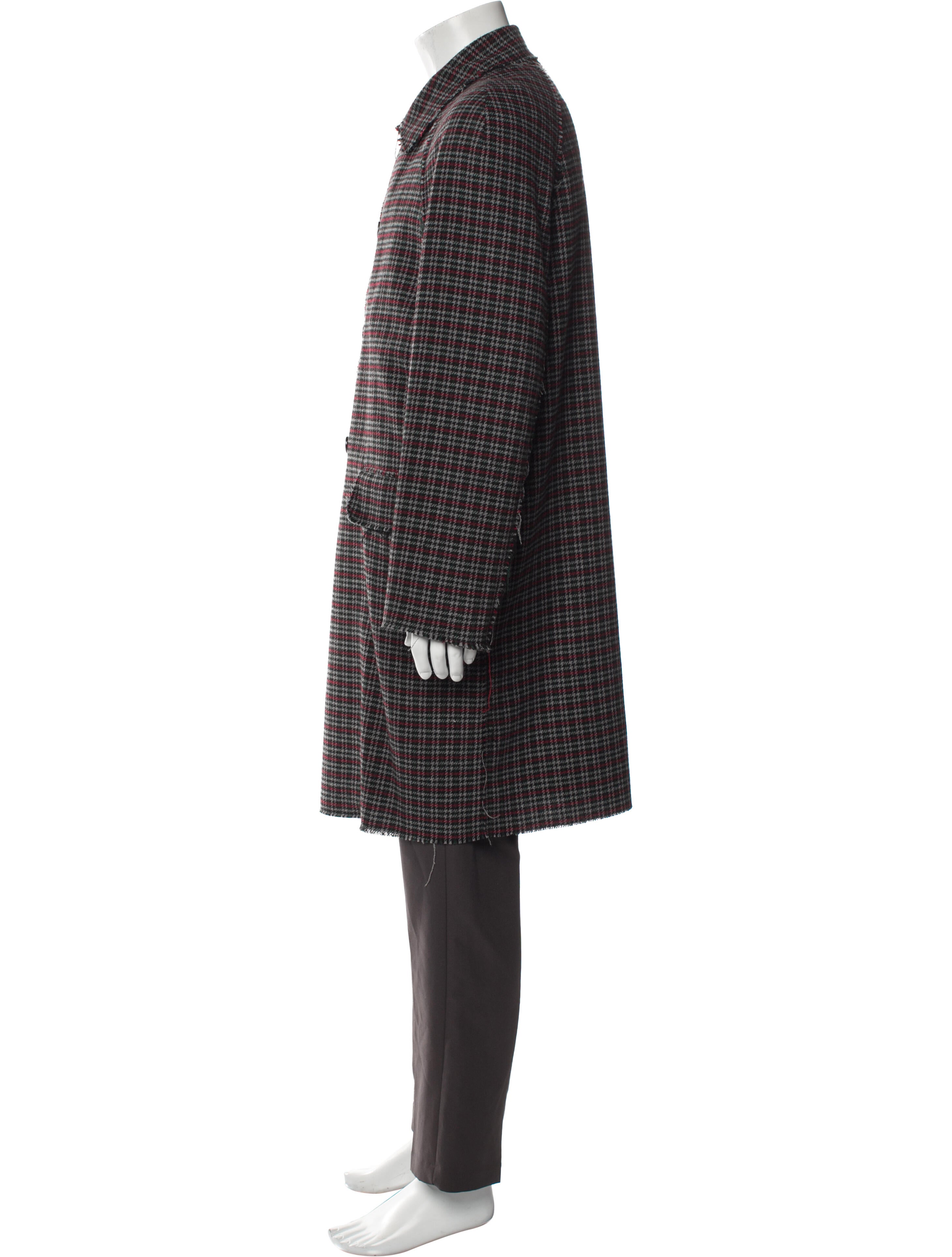 MSGM Plaid Print Overcoat