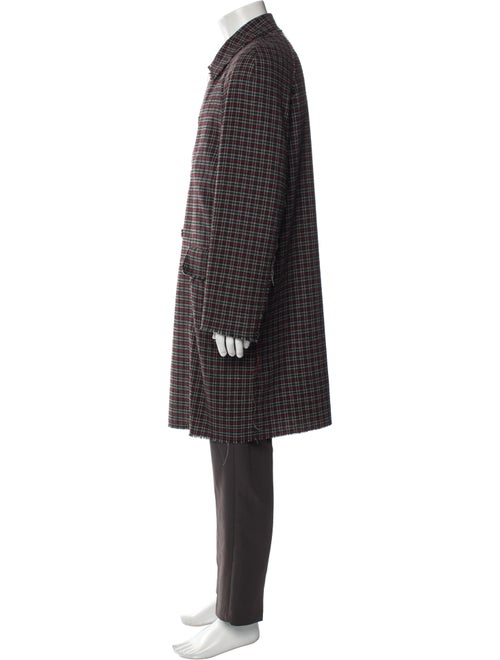 MSGM Plaid Print Overcoat
