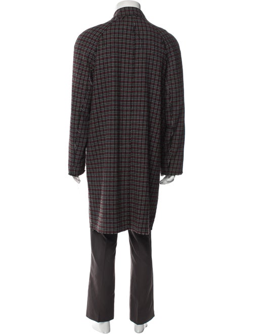 MSGM Plaid Print Overcoat