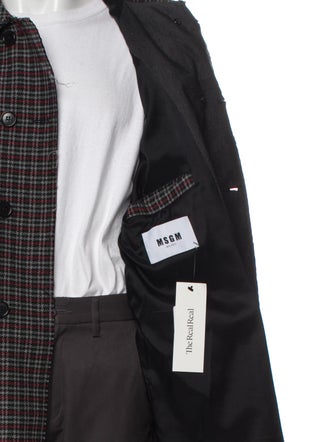 MSGM Plaid Print Overcoat