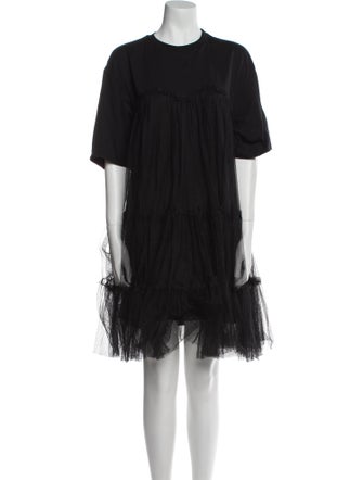 MSGM Crew Neck Mini Dress