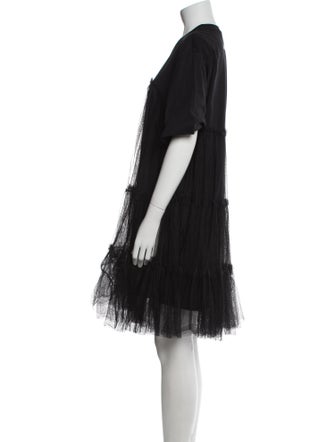 MSGM Crew Neck Mini Dress