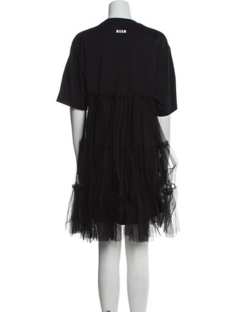 MSGM Crew Neck Mini Dress