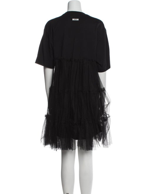 MSGM Crew Neck Mini Dress