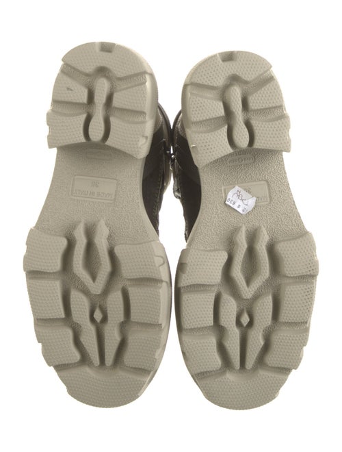 MSGM Leather Colorblock Pattern Hiking Boots