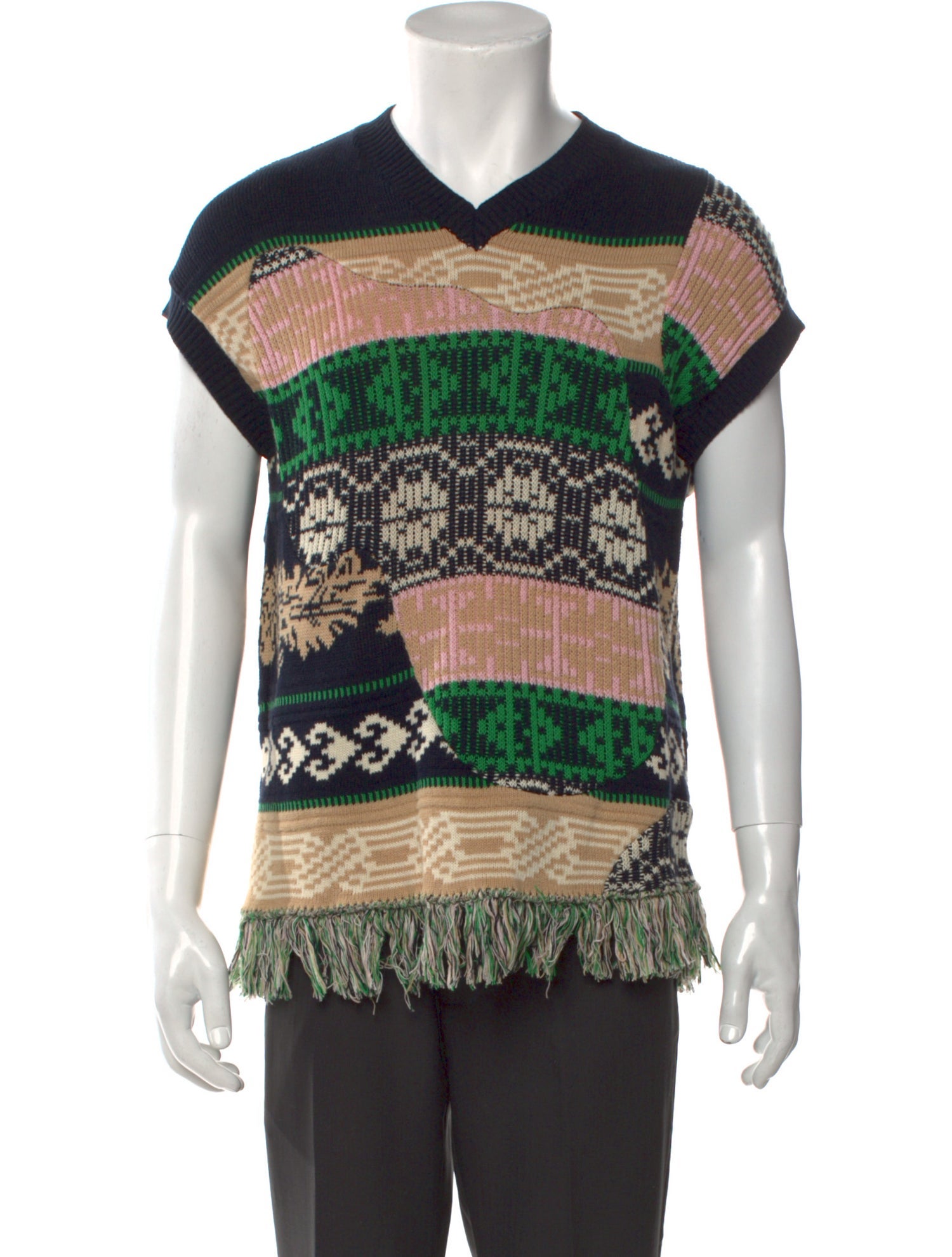 MSGM Striped V-Neck Sweater Vest