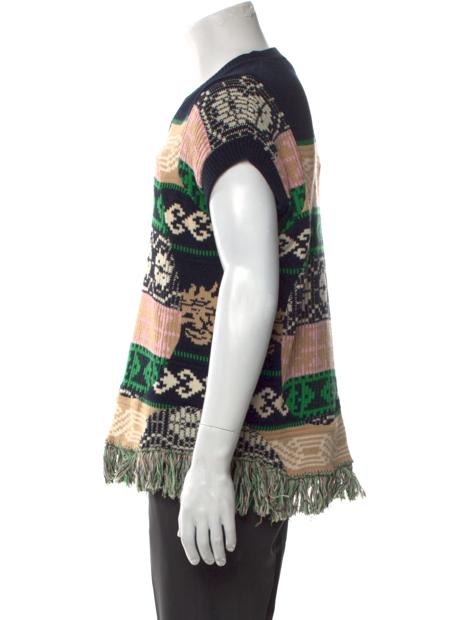 MSGM Striped V-Neck Sweater Vest