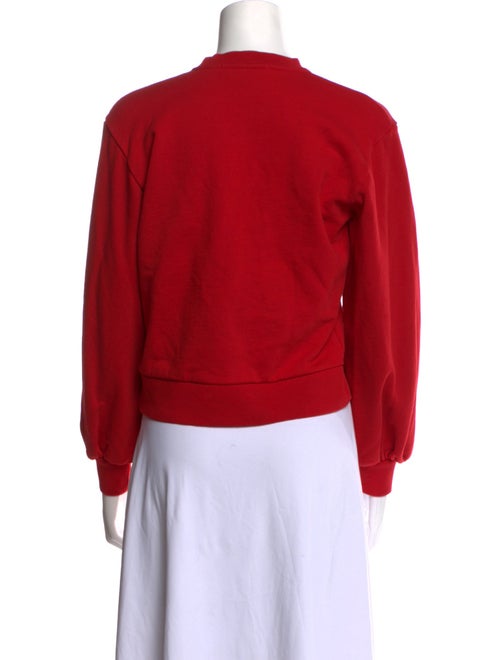 MSGM Graphic Print Crew Neck Sweatshirt