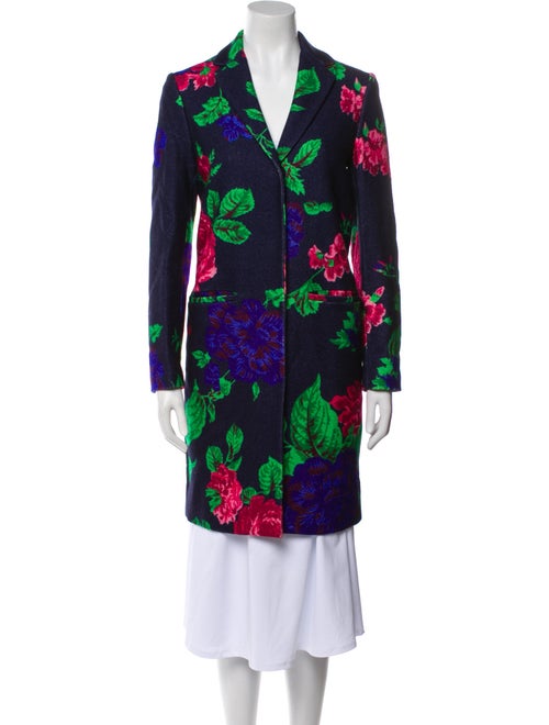 MSGM Wool Floral Print Coat