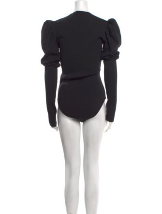 MSGM V-Neck Long Sleeve Bodysuit