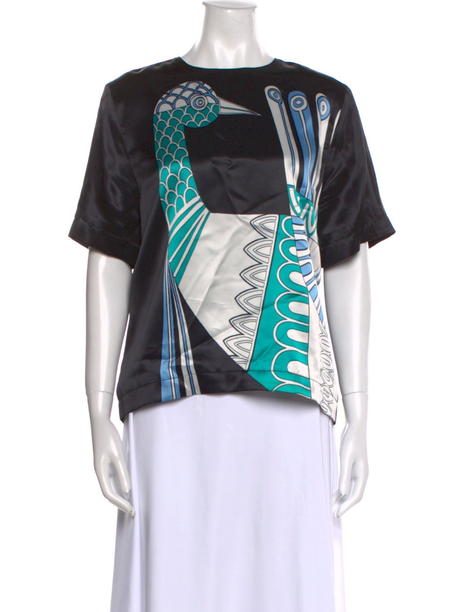 MSGM Graphic Print Crew Neck T-Shirt