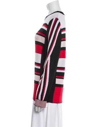 MSGM Striped Crew Neck Sweatshirt