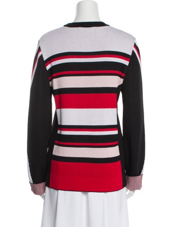 MSGM Striped Crew Neck Sweatshirt