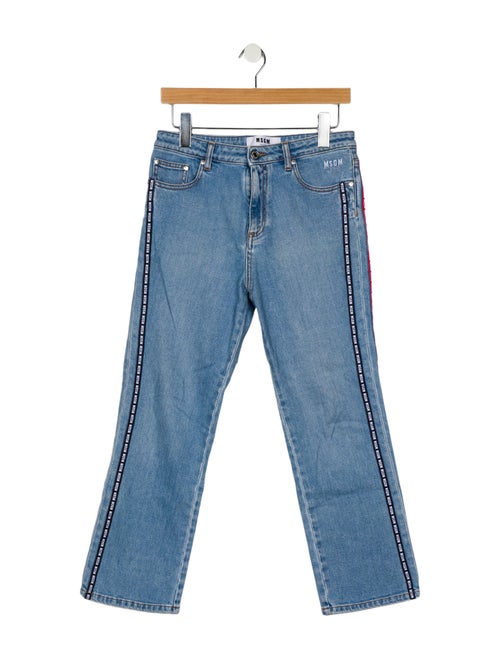 MSGM High-Rise Straight Leg Jeans
