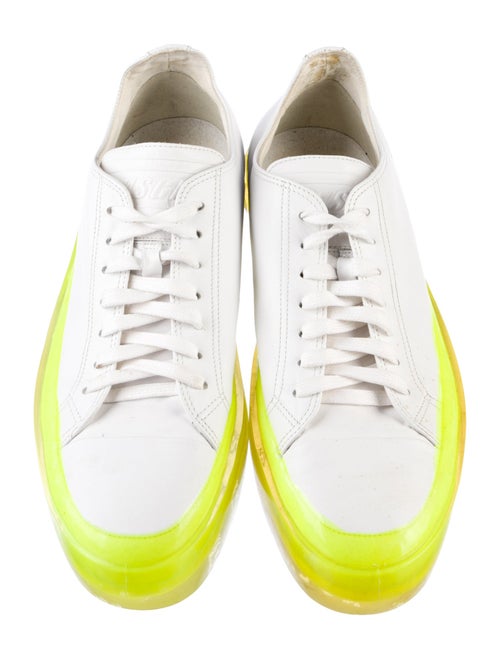 MSGM Leather Printed Sneakers
