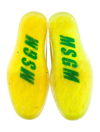 MSGM Leather Printed Sneakers