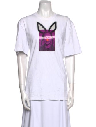 MSGM Graphic Print Crew Neck T-Shirt