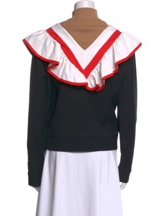 MSGM Graphic Print Mock Neck Sweatshirt